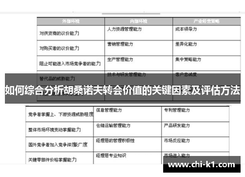 如何综合分析胡桑诺夫转会价值的关键因素及评估方法