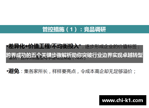 跨界成功的五个关键步骤解析助你突破行业边界实现卓越转型 跨界成功的五个关键步骤解析助你突破行业边界实现卓越转型